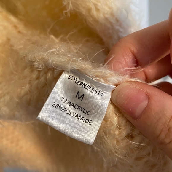 Fuzzy Ombré Cream/Pink Cardigan - Size Medium - Picture 3 of 7